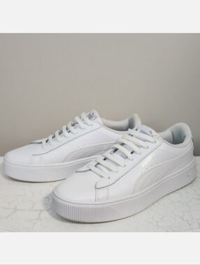 🔥FINAL💲⬇️Women's Puma Vikky Platform Sneakers, Size 8 + HOMAR Laces ~ EUC